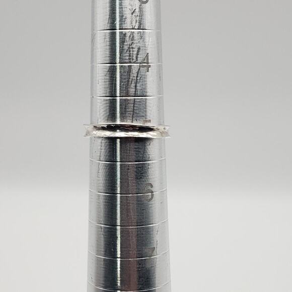 Silpada R2744 Sterling Silver Stellar Stable Hammered Concave Stack Ring Size 5 - Picture 7 of 7